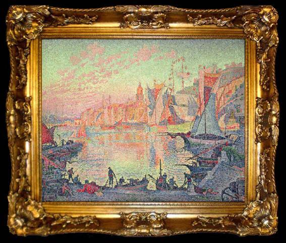 framed  Paul Signac The Port of Saint Tropez, ta009-2